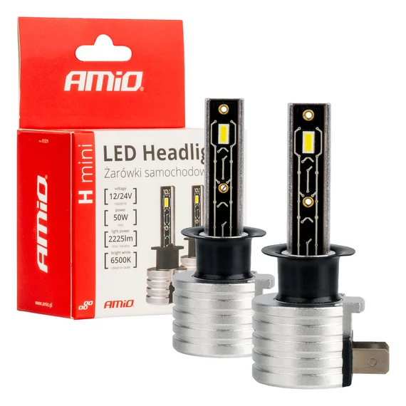Amio LED izzó H-mini Series H1 6500K 12/24 V