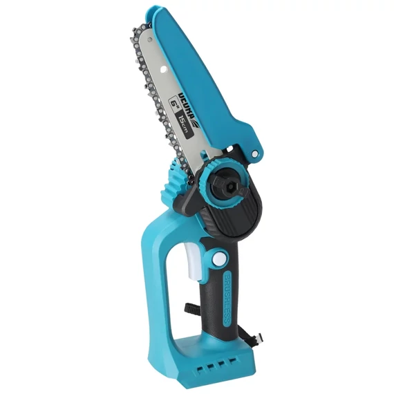 Dedra DED7180 akkumulátoros mini láncfűrész 6&quot; 150 mm 18 V akku és töltő nélkül