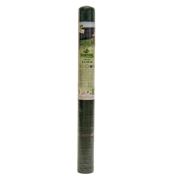Árnyékoló háló gomblyukakkal – 1×10 m, sötétzöld, 120 g/m²