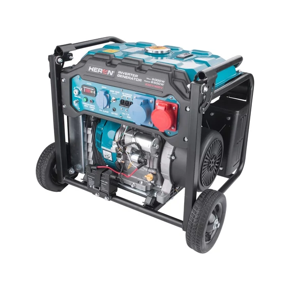 Heron benzinmotoros áramfejlesztő 9 kVA 400V/230V inverteres