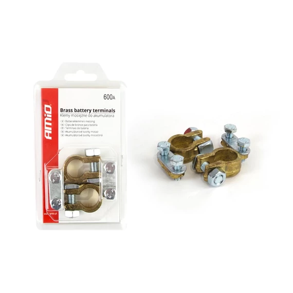 Amio akkumulátor saru sárgaréz 600 Ah (pozitív, negatív)