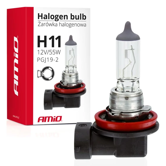 Amio halogén izzó H11 12 V 55W PGJ19-2 UV szűrő