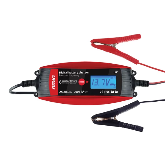Amio DBC-4A akkumulátor csepptöltő 2A / 4A 6V / 12V