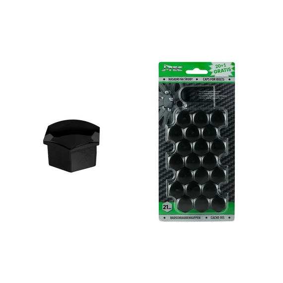 Amio kerékanya csavarkupak fekete 21 mm-es