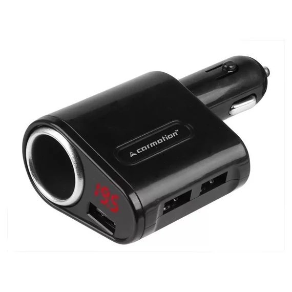 Szivargyújtó voltmérővel + USB port 5A 12-24V