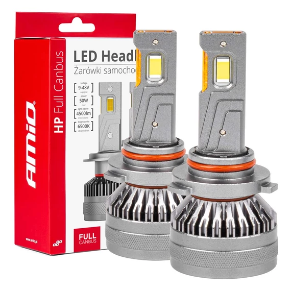 Amio LED izzó HP Series HB3 9005/HIR1 9011/H10 Canbus 6500K 12/24 V