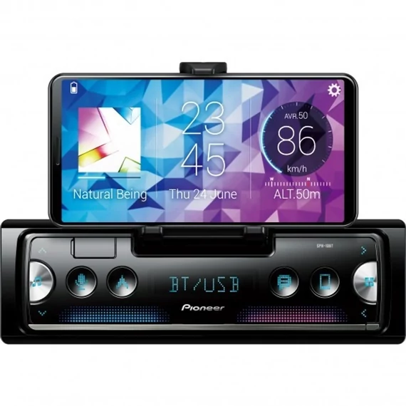 Pioneer deluxe bluetooth autórádió felcsavarozható univerzális fiókkal 1 DIN