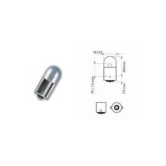 R10W autóizzó (BA15s, 12V, 10W)