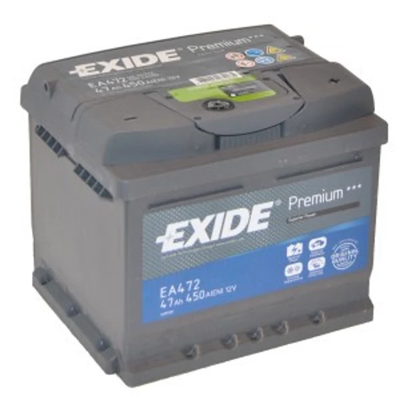 Exide akkumulátor 47 Ah 207x175x175 mm jobb pozitív