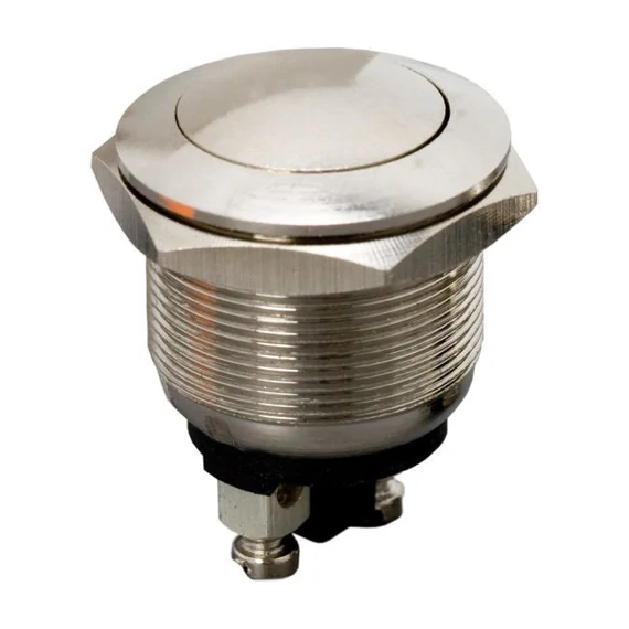 Nyomógomb fém 2A-250V