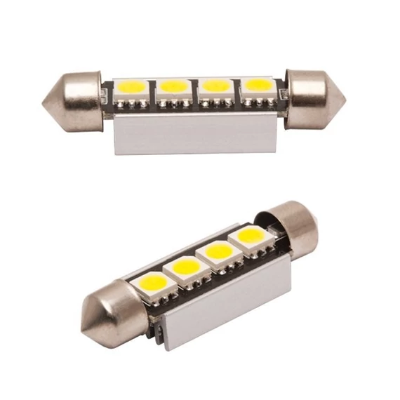 CAN Bus led izzó 12V 2W Szofita 42 mm 5050 4 SMD fehér