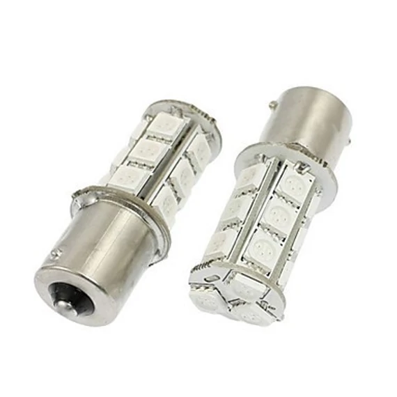 Led izzó 12V 3W BA15S 5050 18 SMD piros