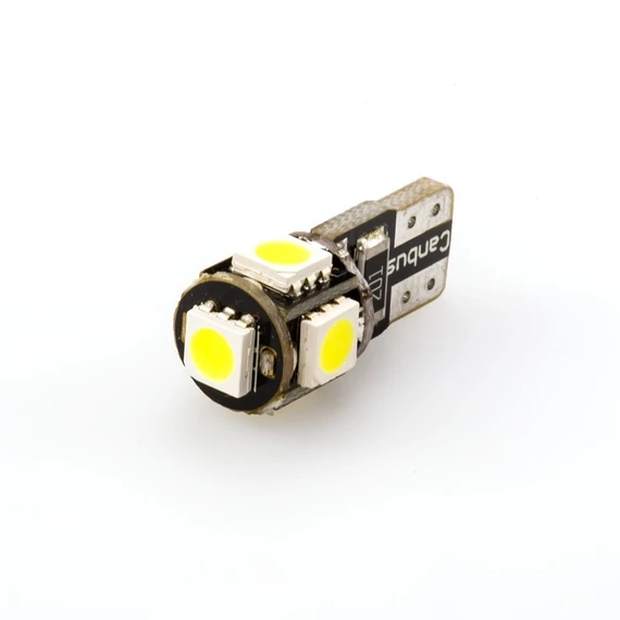 CAN Bus led izzó 12V 1.5W T10 5050 5 SMD kék