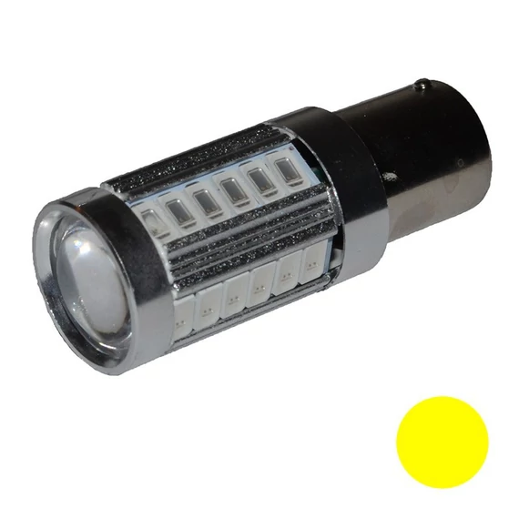 Led izzó 12V 10W BA15S 5730 33 SMD sárga