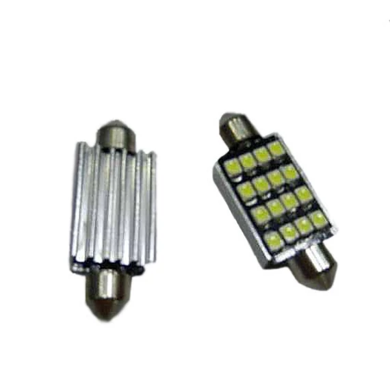 Can Bus led izzó 12V 2,5W Szofita 39 mm 3528 (1210) 16 SMD fehér