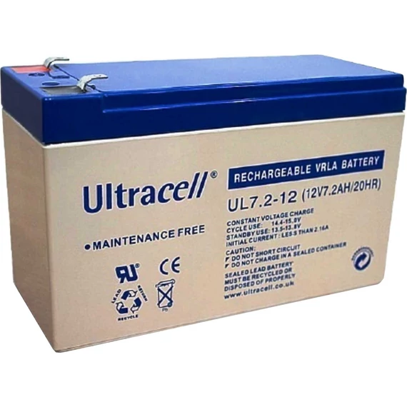 Ultracell gondozásmentes akkumulátor 12V 7,2 Ah