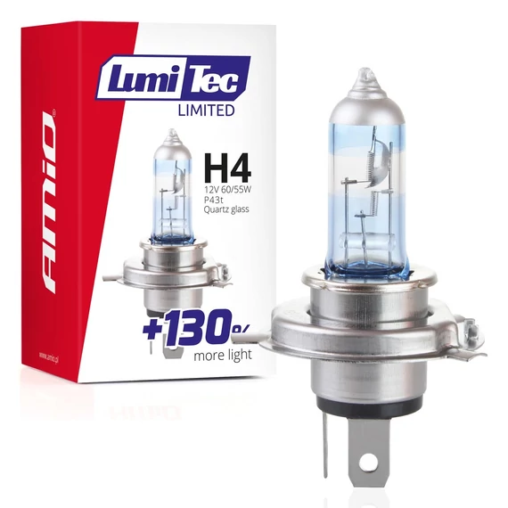 Amio halogén izzó H4 12 V 60/55 W P43t LumiTec Limited +130%