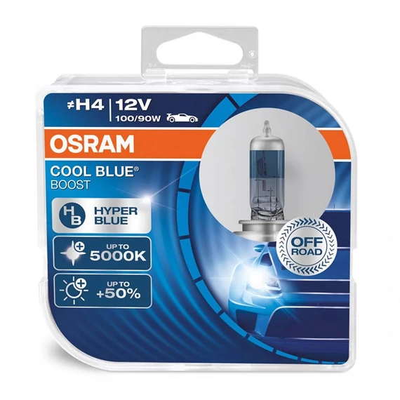 Osram halogén izzó pár H4 12 V 100/90 W P43t 5000K Cool Blue Boost