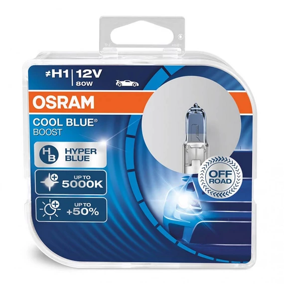 Osram halogén izzó pár H1 12 V 80 W P14,5s 5000K Cool Blue Boost