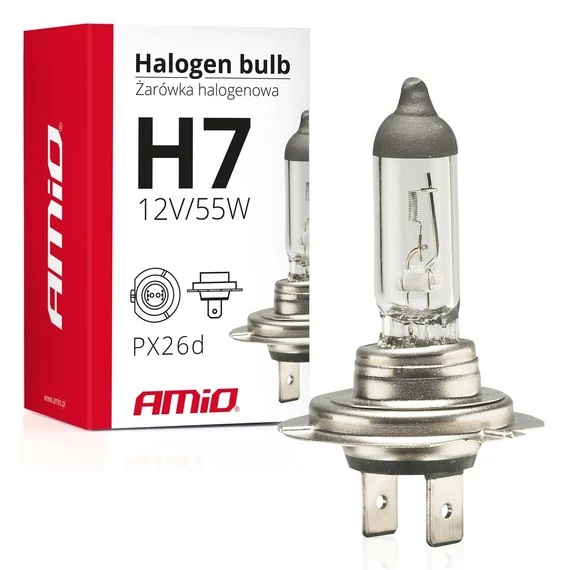 Amio halogén izzó H7 12 V 55 W PX26d UV szűrő