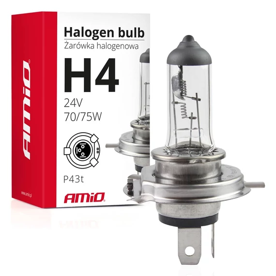 Amio halogén izzó H4 24 V 70/75 W P43t UV szűrő