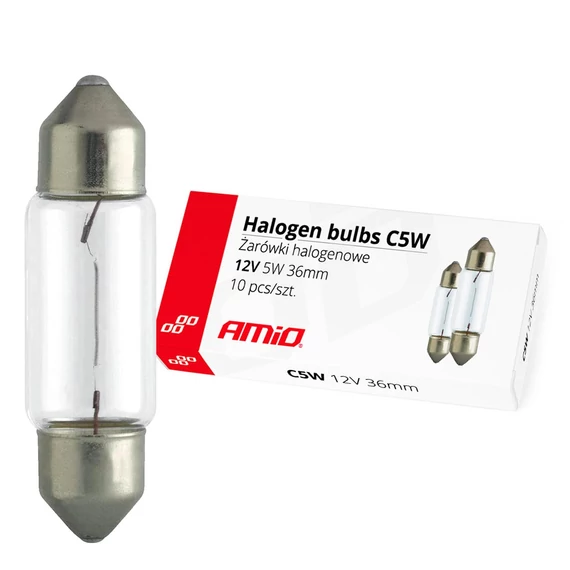 Amio halogén izzó C5W 12V 5W Sofita 36 mm 10 db