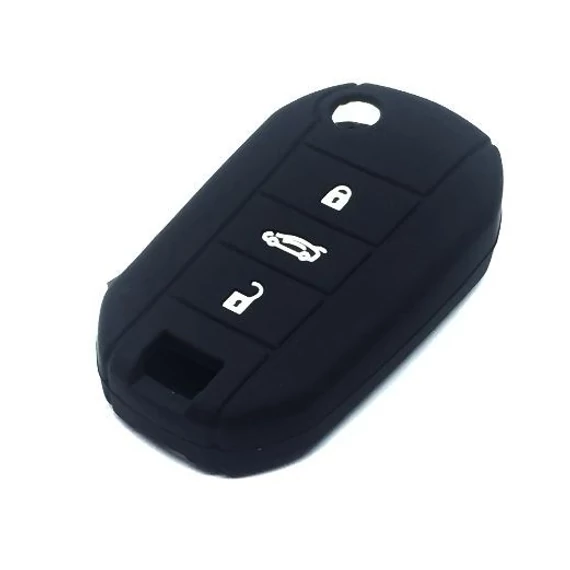 Szilikon tok kulcshoz fekete (Citroen, Peugeot)