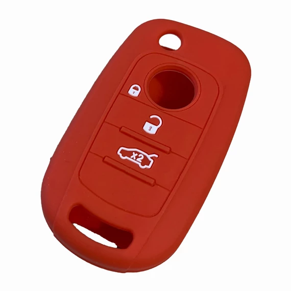 Szilikon tok kulcshoz piros (Fiat)