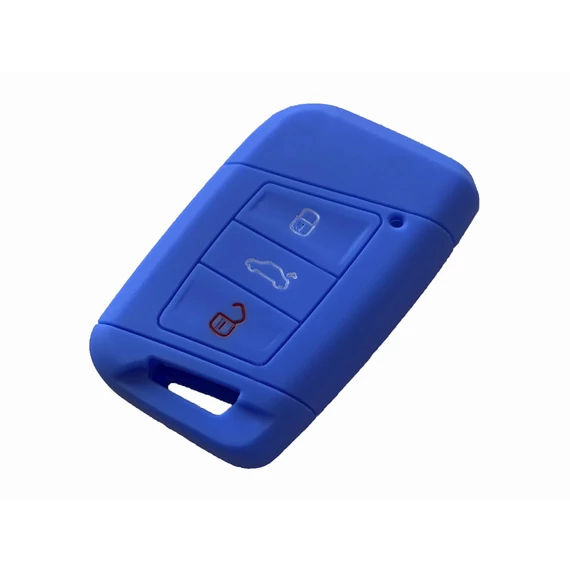 Szilikon tok kulcshoz kék (Volkswagen - Seat - Skoda)