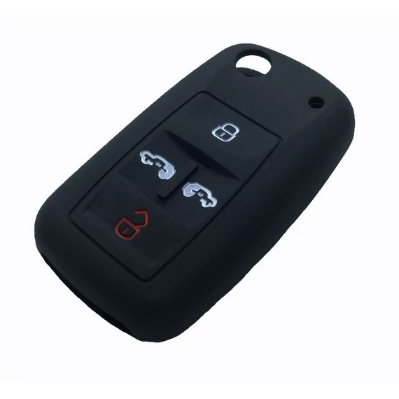 Szilikon tok kulcshoz fekete (Volkswagen - Seat - Skoda)