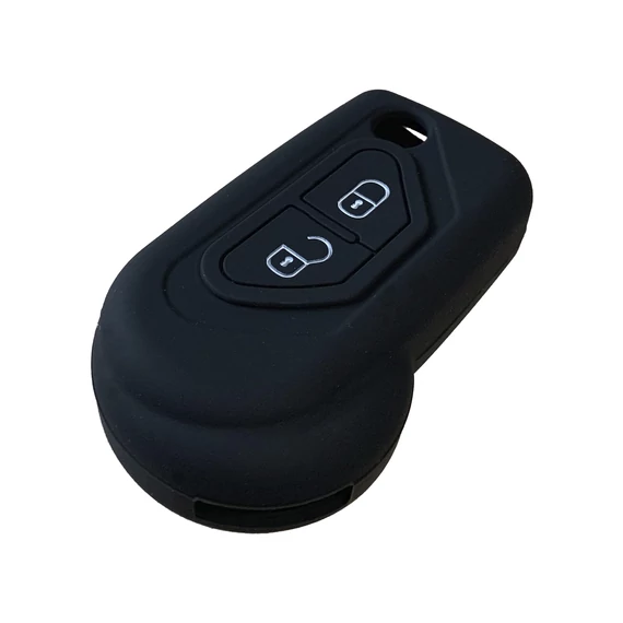 Szilikon tok kulcshoz fekete (Citroen - Peugeot - Fiat)