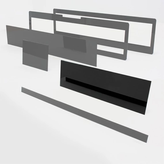 Speciális perspex lap egyedi méretben 505x97 mm