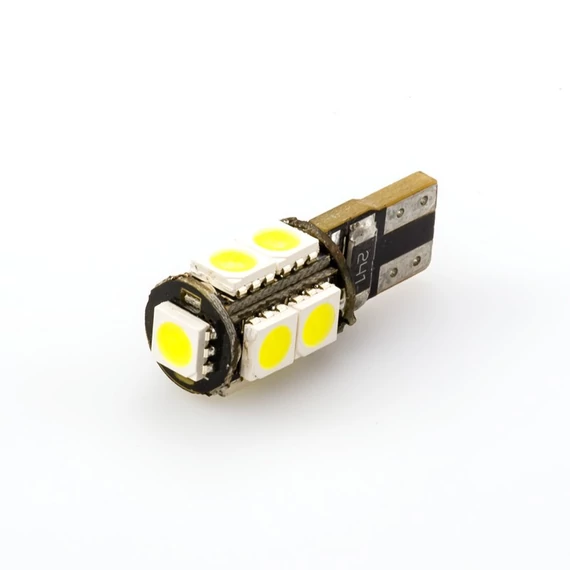 Can Bus led izzó 12V 2.5W T10 5050 9 SMD fehér