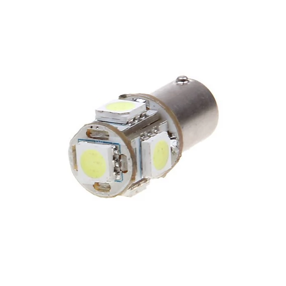 Led izzó 12V 1.5W BA9S 5050 5 SMD fehér