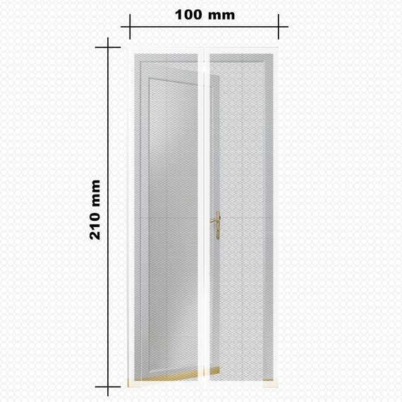 Szúnyogháló mágneses 100x210 cm fehér színben