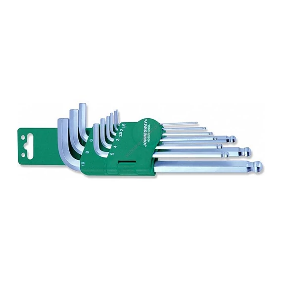 Jonnesway imbuszkulcs készlet 1.5-10 mm 9 db gömbvégű hosszú