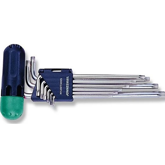 Jonnesway torx készlet 9 db lyukas extra hosszú nyéllel