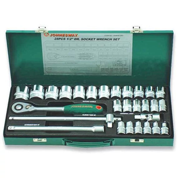 Jonnesway dugókulcs készlet 8-34 mm 28 db 1/2"