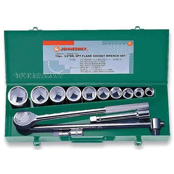 Jonnesway dugókulcs készlet 15 db 22-50 mm 3/4"