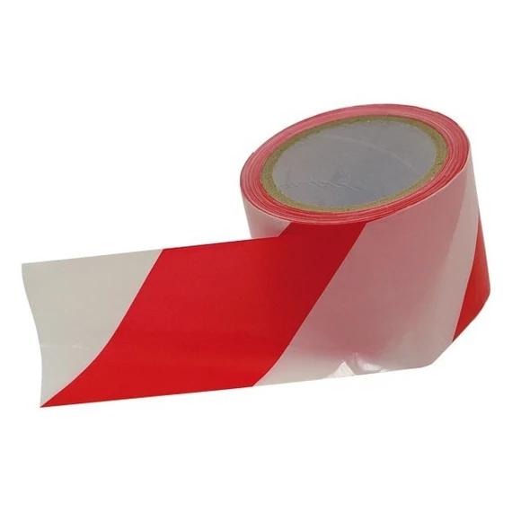 Jelölő szalag piros-fehér 75 mm x 100 m