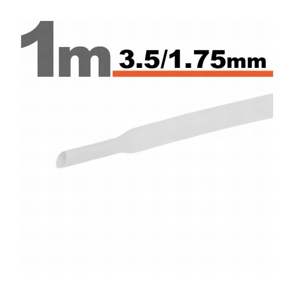 Zsugorcső fehér 3,5 / 1,75 mm