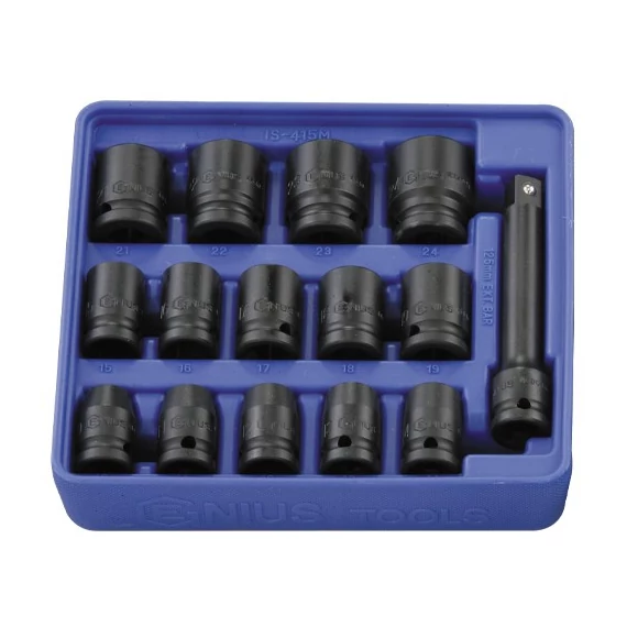 Genius légkulcs készlet 15 db 1/2"