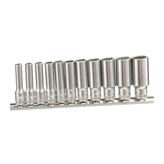 Genius dugókulcs készlet 1/4" 12 lapú hosszú