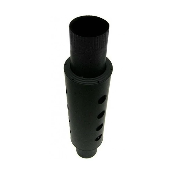 Hődob fekete 120 mm x 800 mm huzatszabályzó nélkül