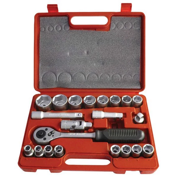 Extol dugókulcs készlet 21 db 1/2" 45 fogú racsni