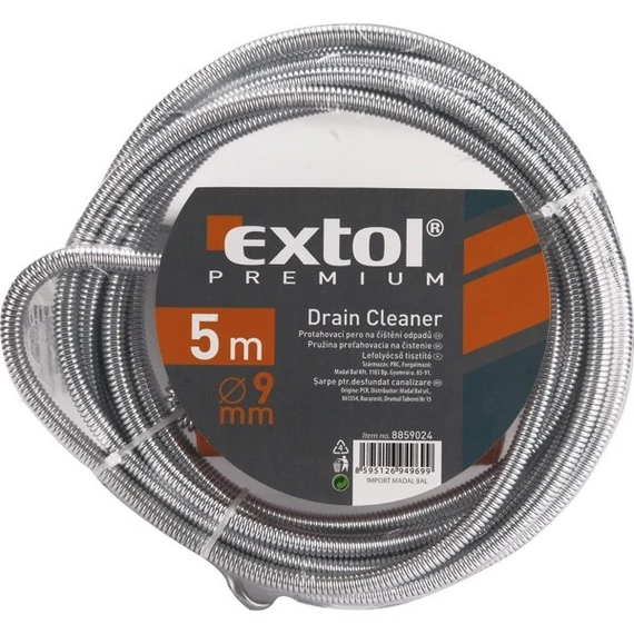 Extol lefolyócső tisztító o9 mm x 10 m