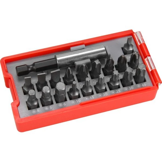 Extol lapos, philips, pozitriv, imbusz, torx bit készlet 20 db