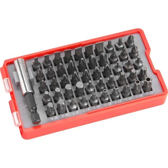 Extol lapos, philips, pozidriv, imbusz, torx, lyukas torx bit készlet 51 db