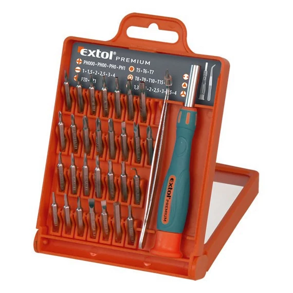 Extol lapos, philips, pozidriv, torx, lyukas torx, imbusz bit készlet 32 db