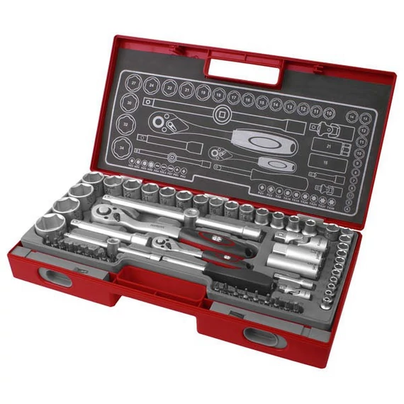 Fortum dugókulcs készlet 60 db 1/2"-1/4"